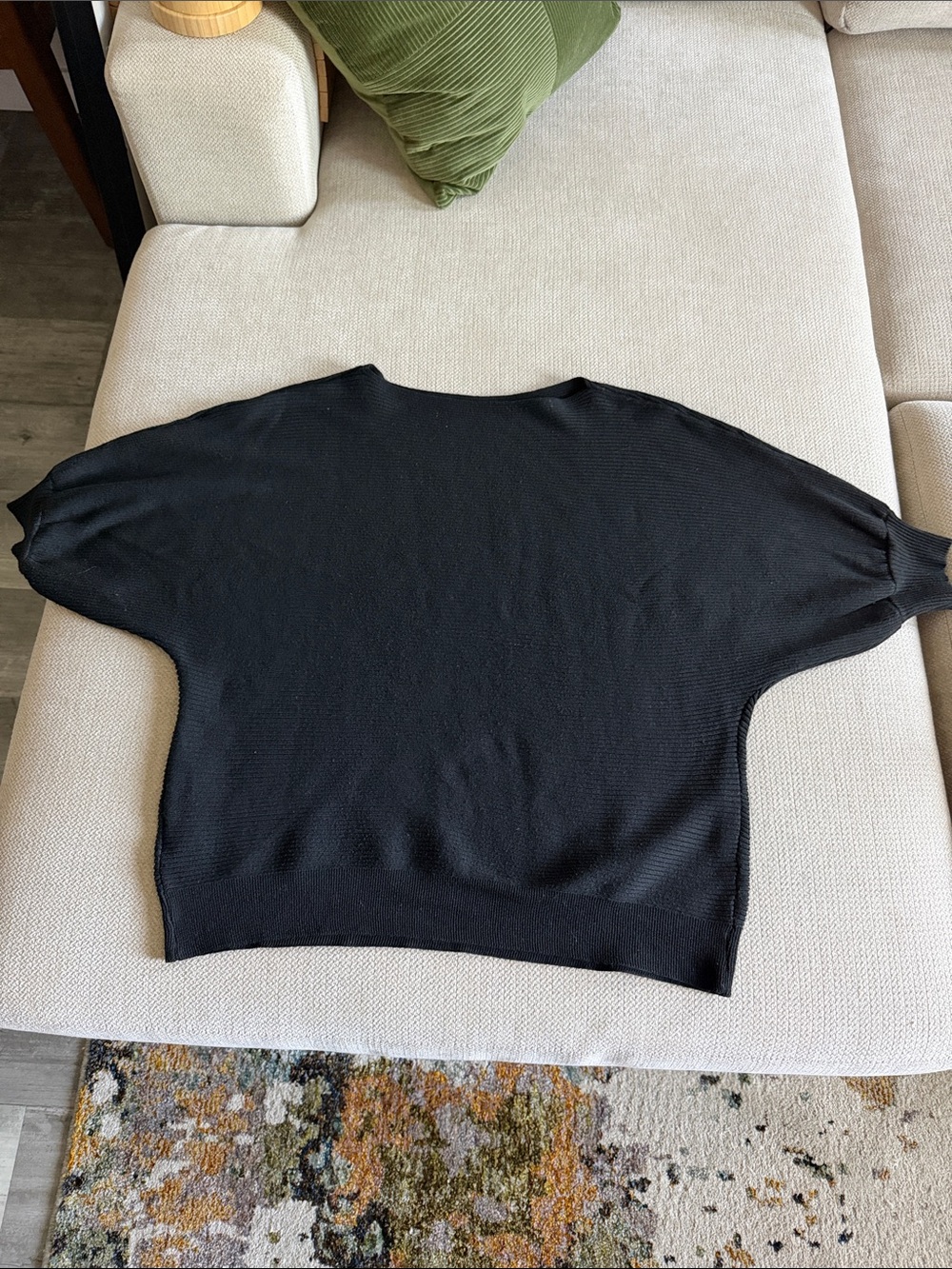 Black Women's Short-Sleeve Knit Sweater